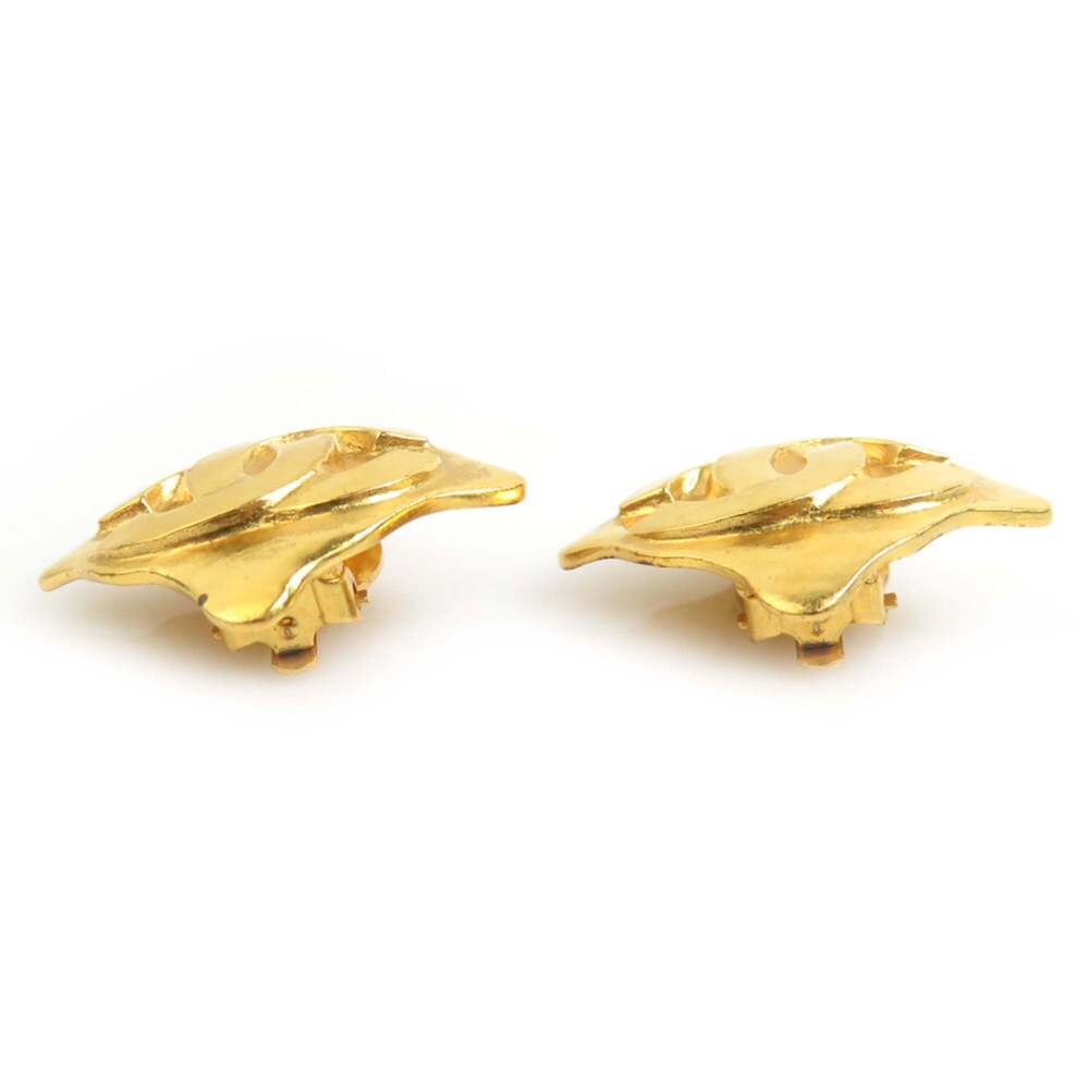 CHANEL Gold Logo Earrings - Picture 4 of 8